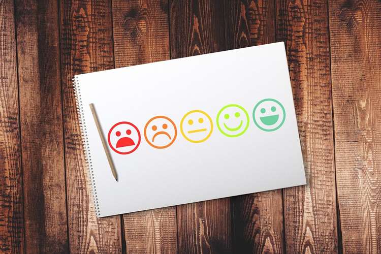 Fem smileys